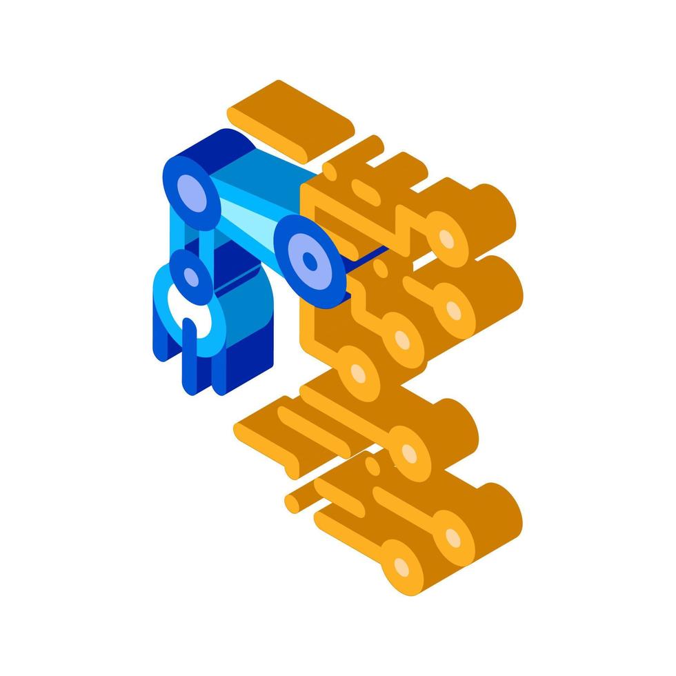 ilustração de contorno de vetor de microchip de robô