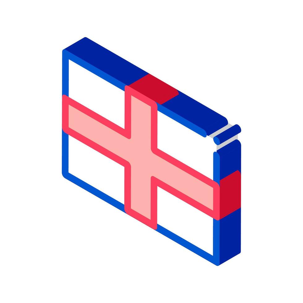 bandeira da ilustração vetorial de ícone isométrico da grã-bretanha vetor