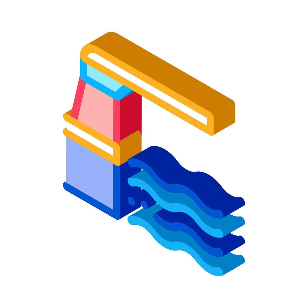 ilustração de contorno do vetor do ícone do medidor de nível de água