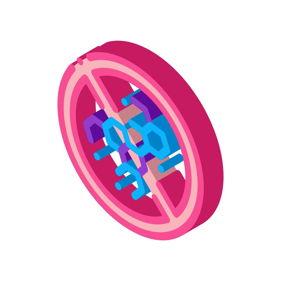 não reconhecimento de ilustração vetorial de ícone isométrico de medicina ocupacional vetor