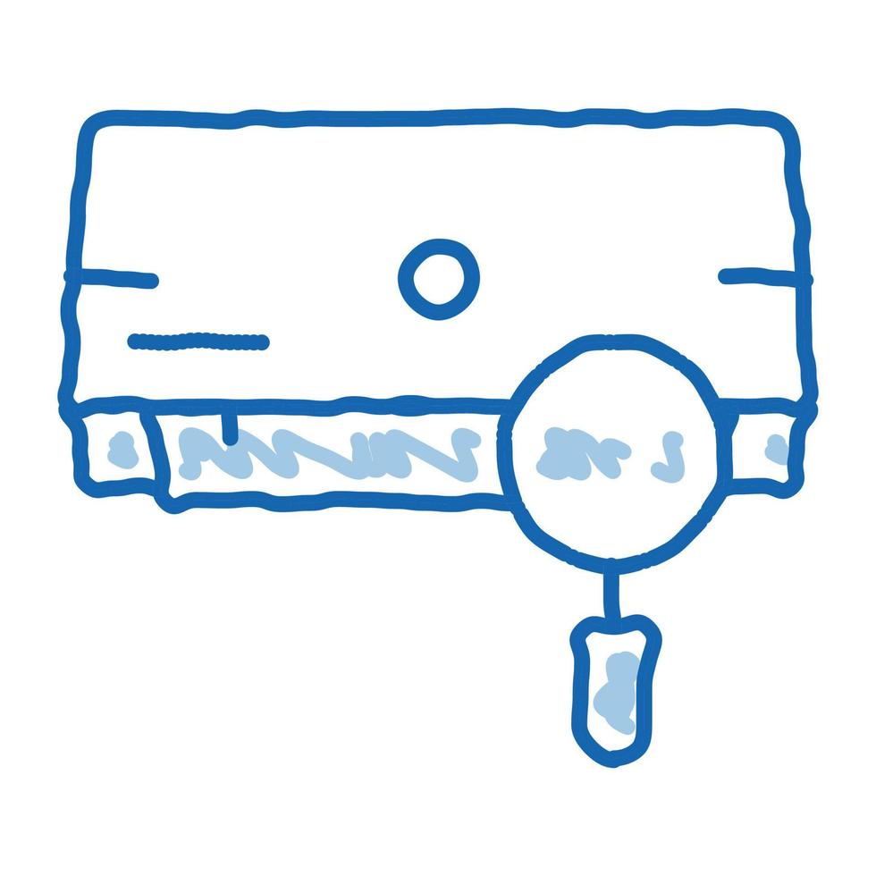ícone de doodle do sistema de condicionador quebrado ilustração desenhada à mão vetor
