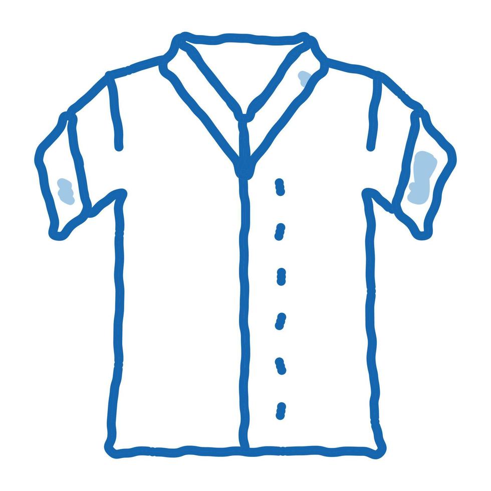ícone de rabisco de camiseta de beisebol ilustração desenhada à mão vetor