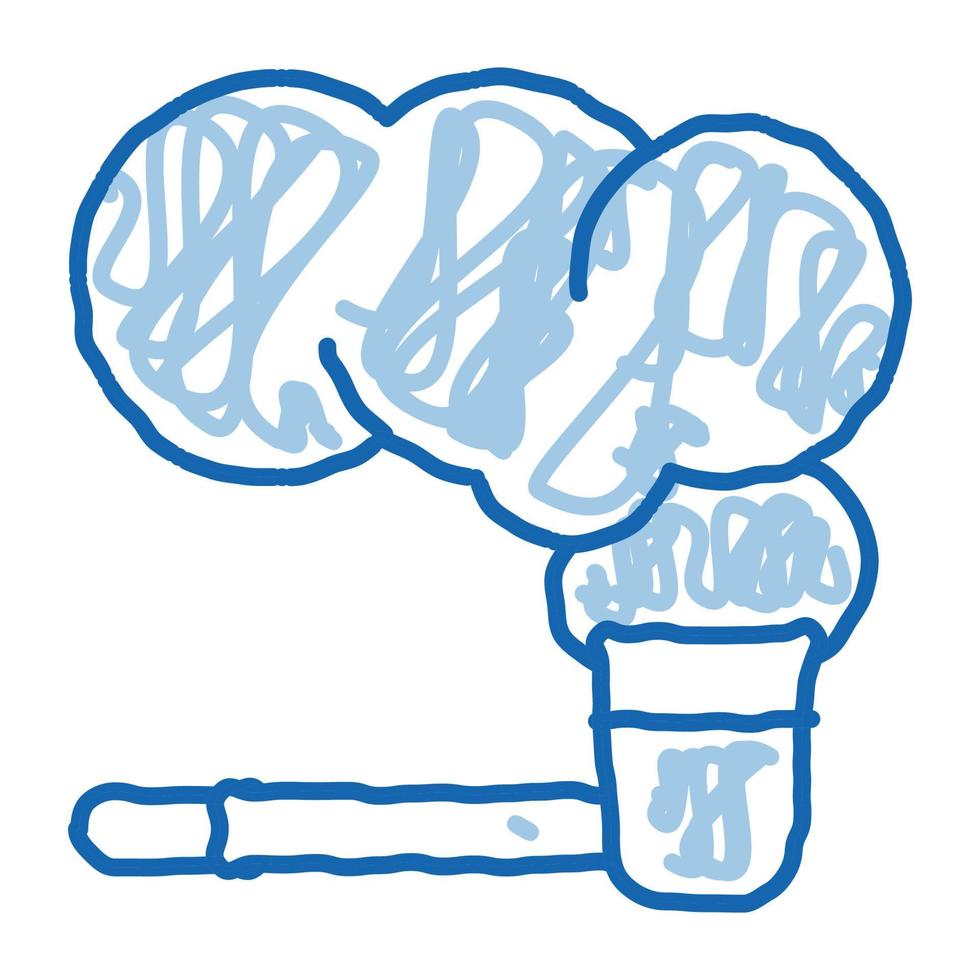 ilustração desenhada à mão de ícone de rabisco de cachimbo para fumar vetor