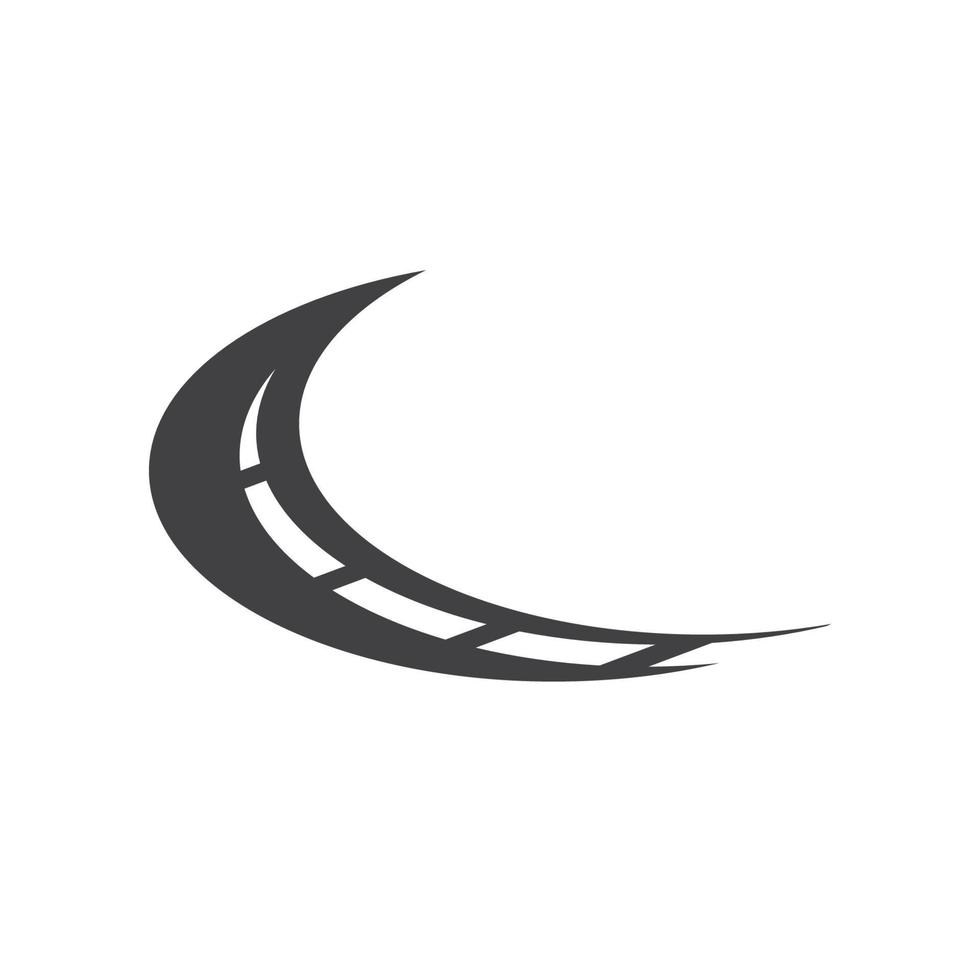 modelo de vetor de logotipo de estrada preta
