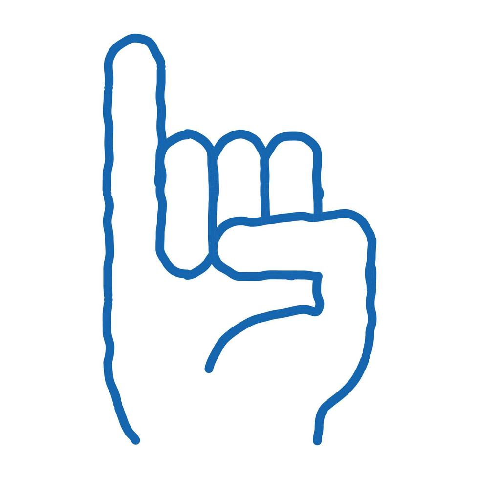 ícone de doodle de gesto de mão mão desenhada ilustração vetor