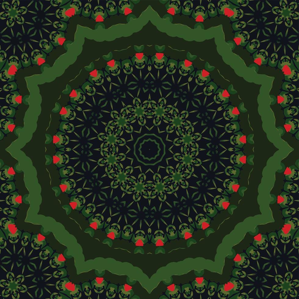 design étnico floral de mandala abstrato para fundo, decoração ou papel de parede vetor