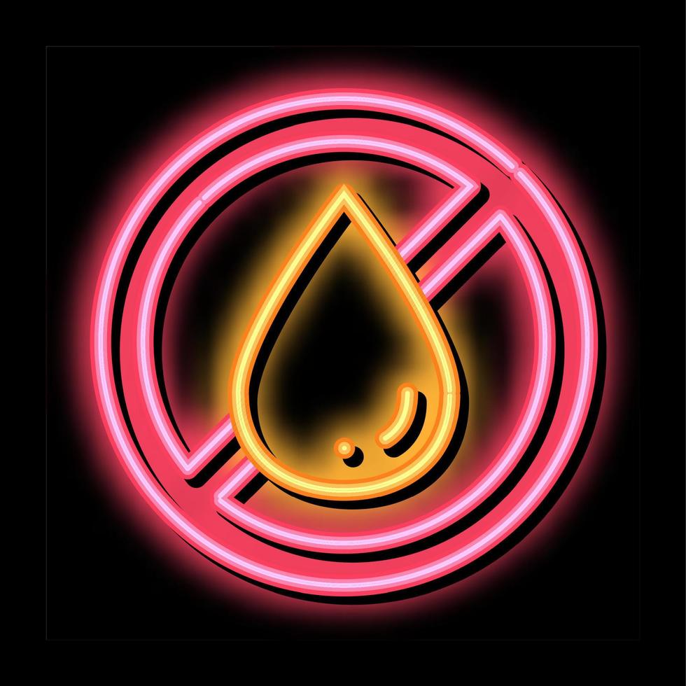 ilustração de ícone de brilho de néon de gordura trans livre de alérgenos vetor
