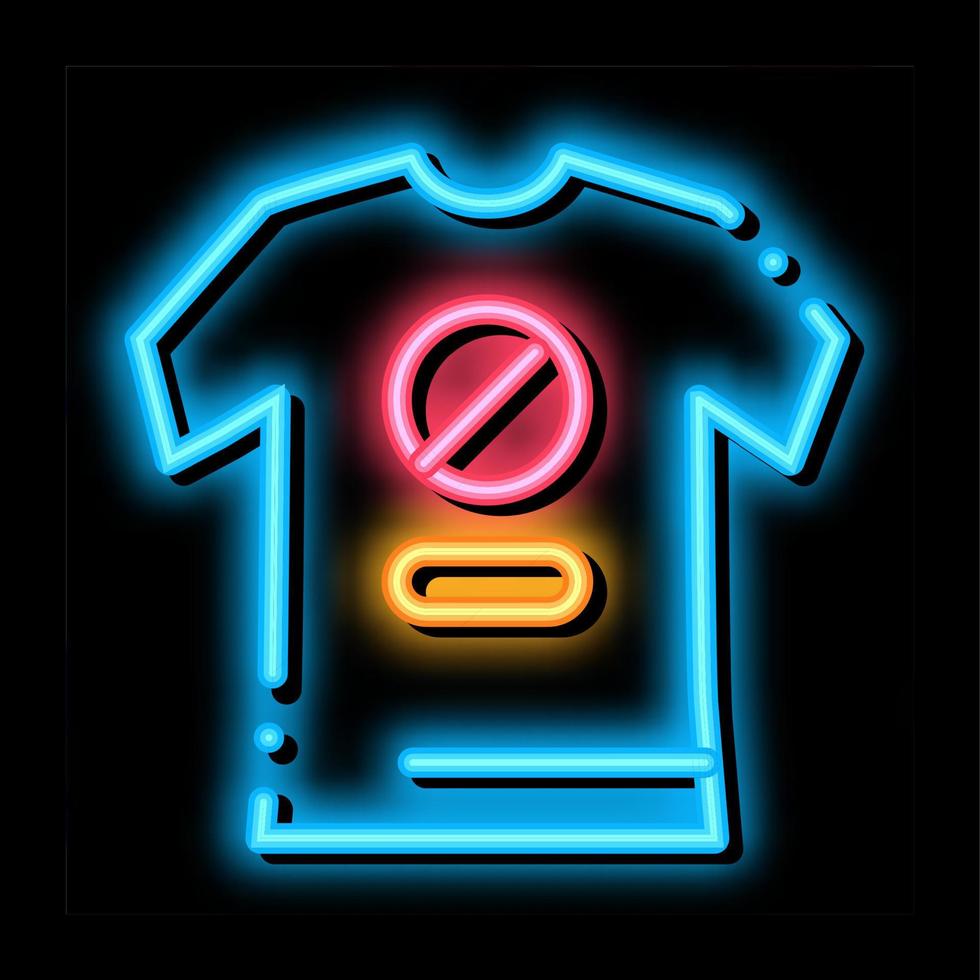 ilustração de ícone de brilho neon de protesto de camiseta vetor