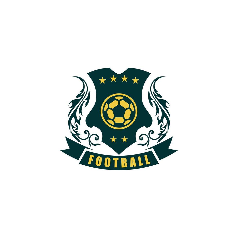 logotipo do time de futebol em um crachá para representar o time de futebol vetor