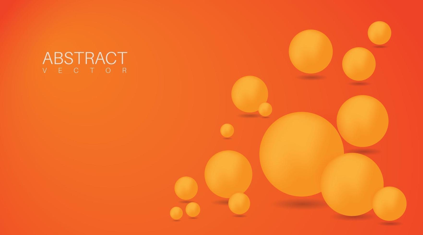 fundo realista do círculo laranja 3d gradiente vibrante abstrato. ilustração de desenho vetorial vetor