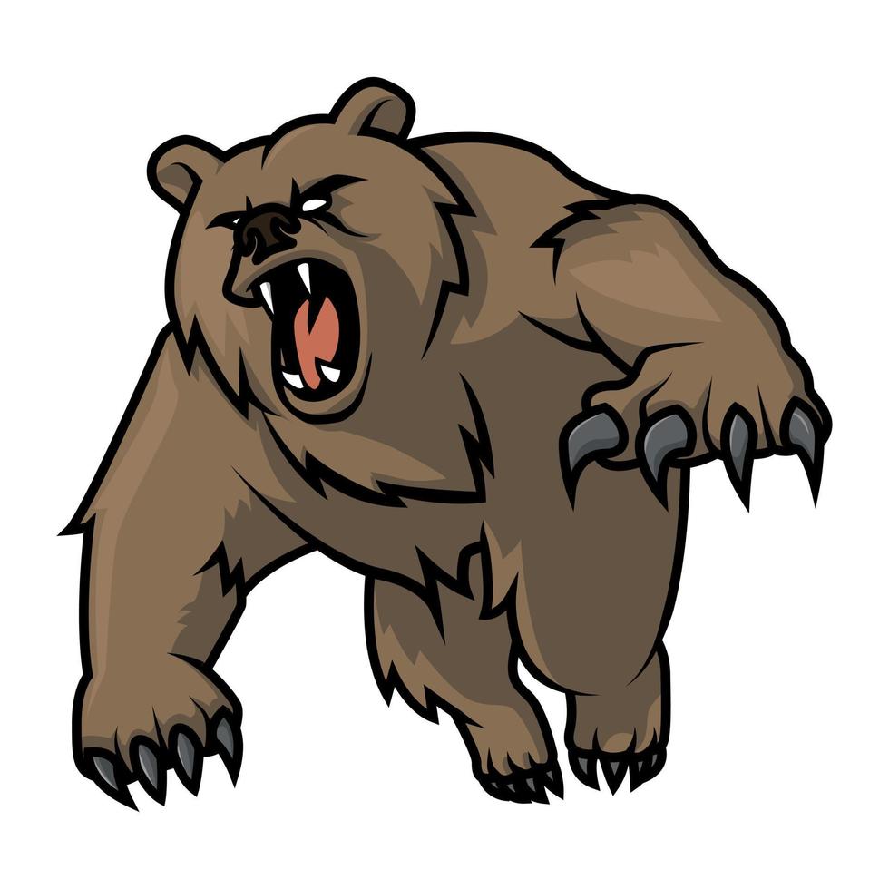 design de ilustração vetorial de urso vetor