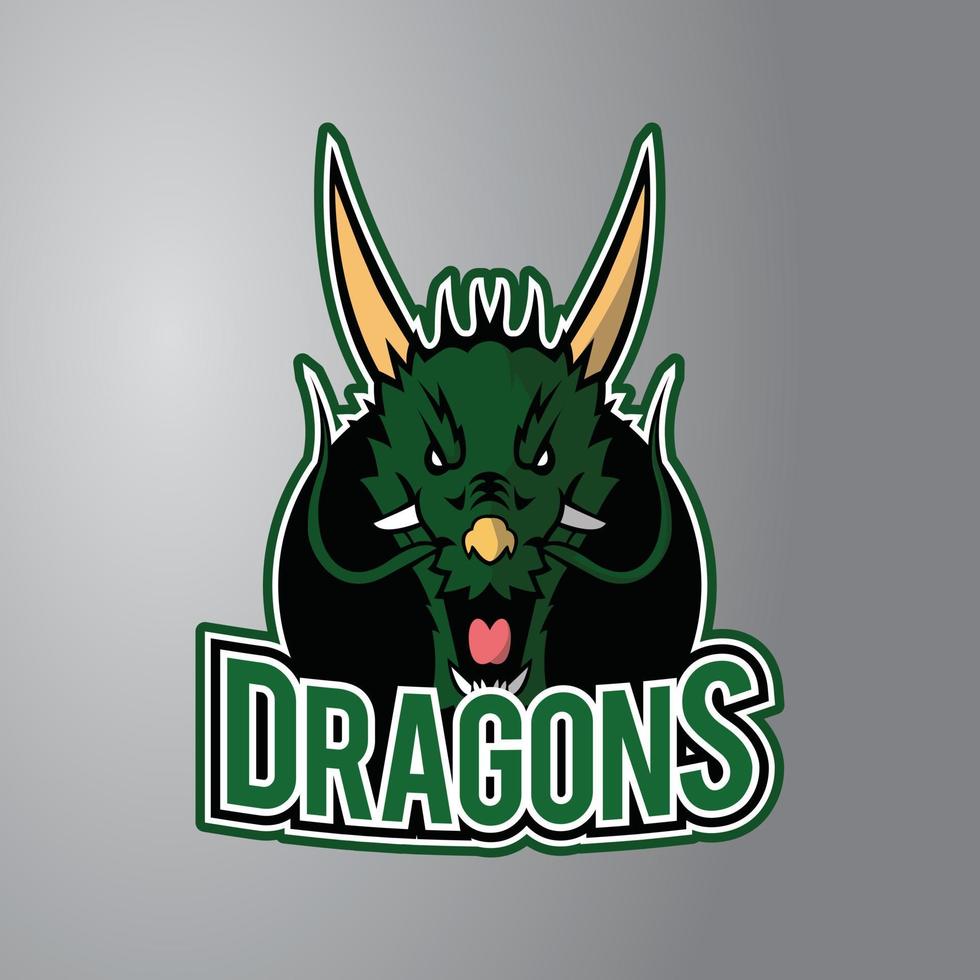 distintivo de design de ilustração de dragão vetor