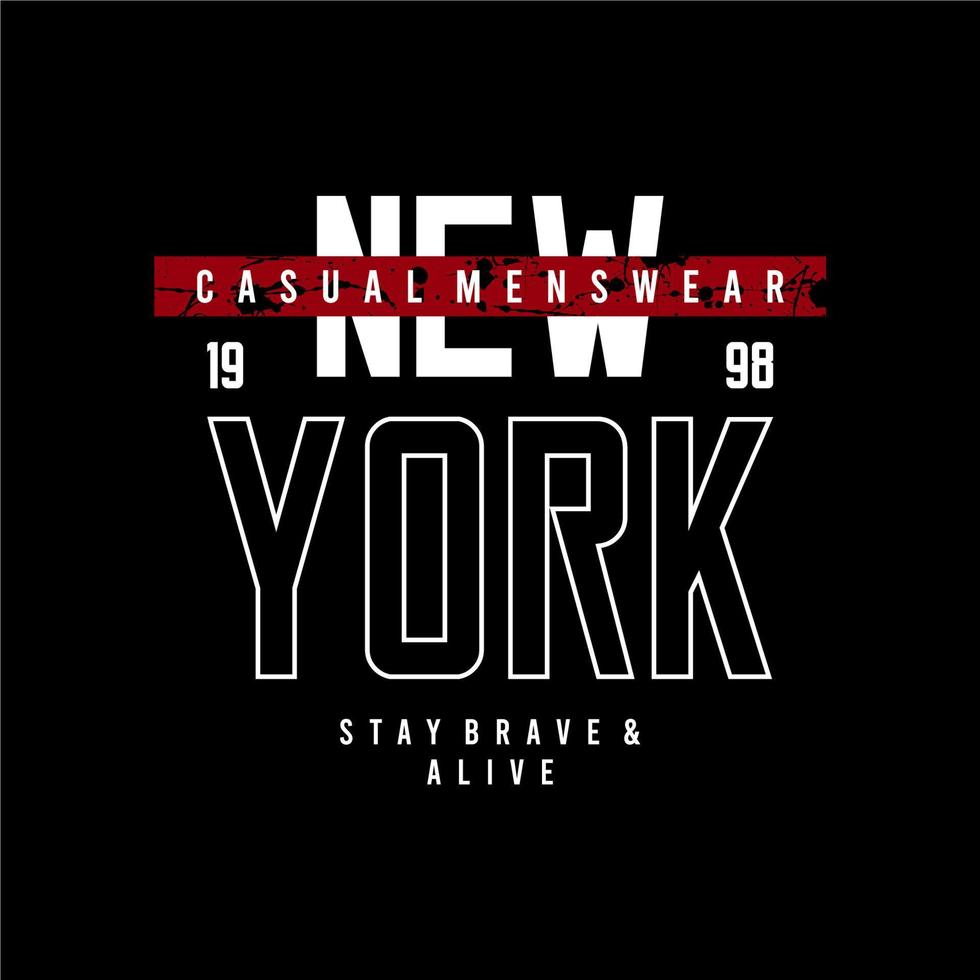 tipografia vetorial de nova york para camiseta. perfeito para estilo simples vetor