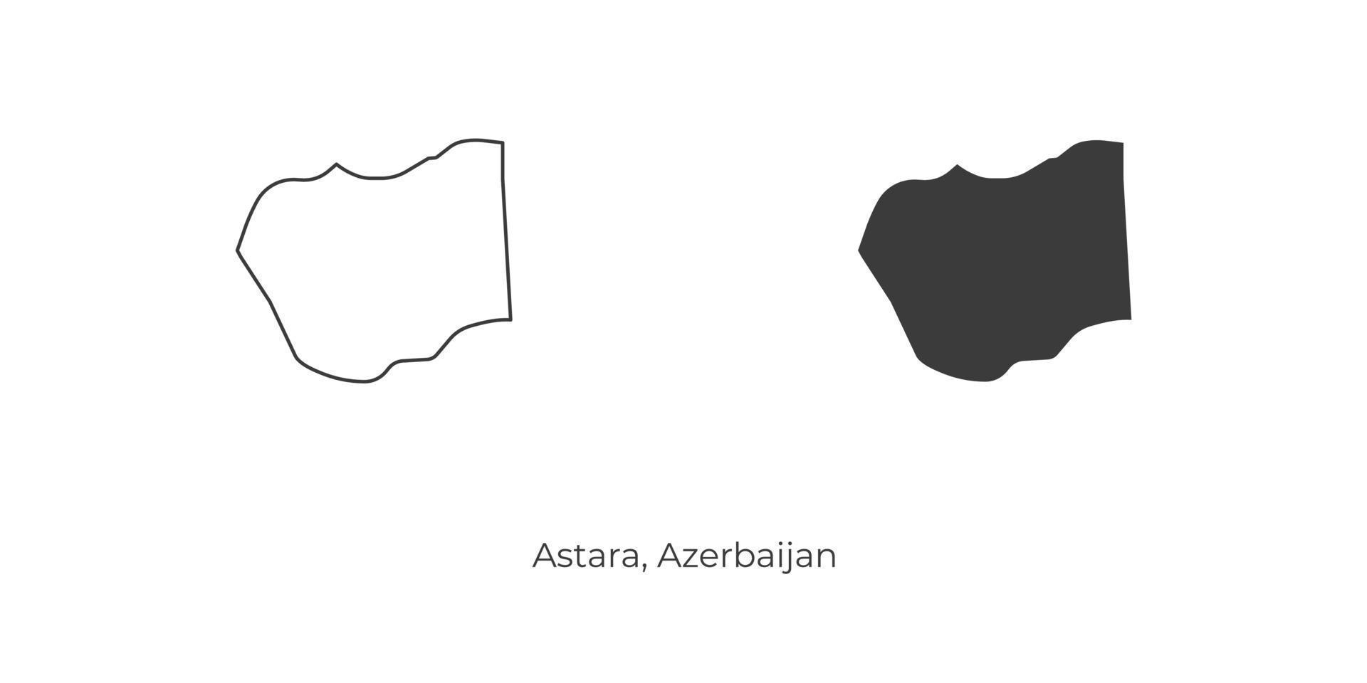 ilustração em vetor simples do mapa de astara, azerbaijão.