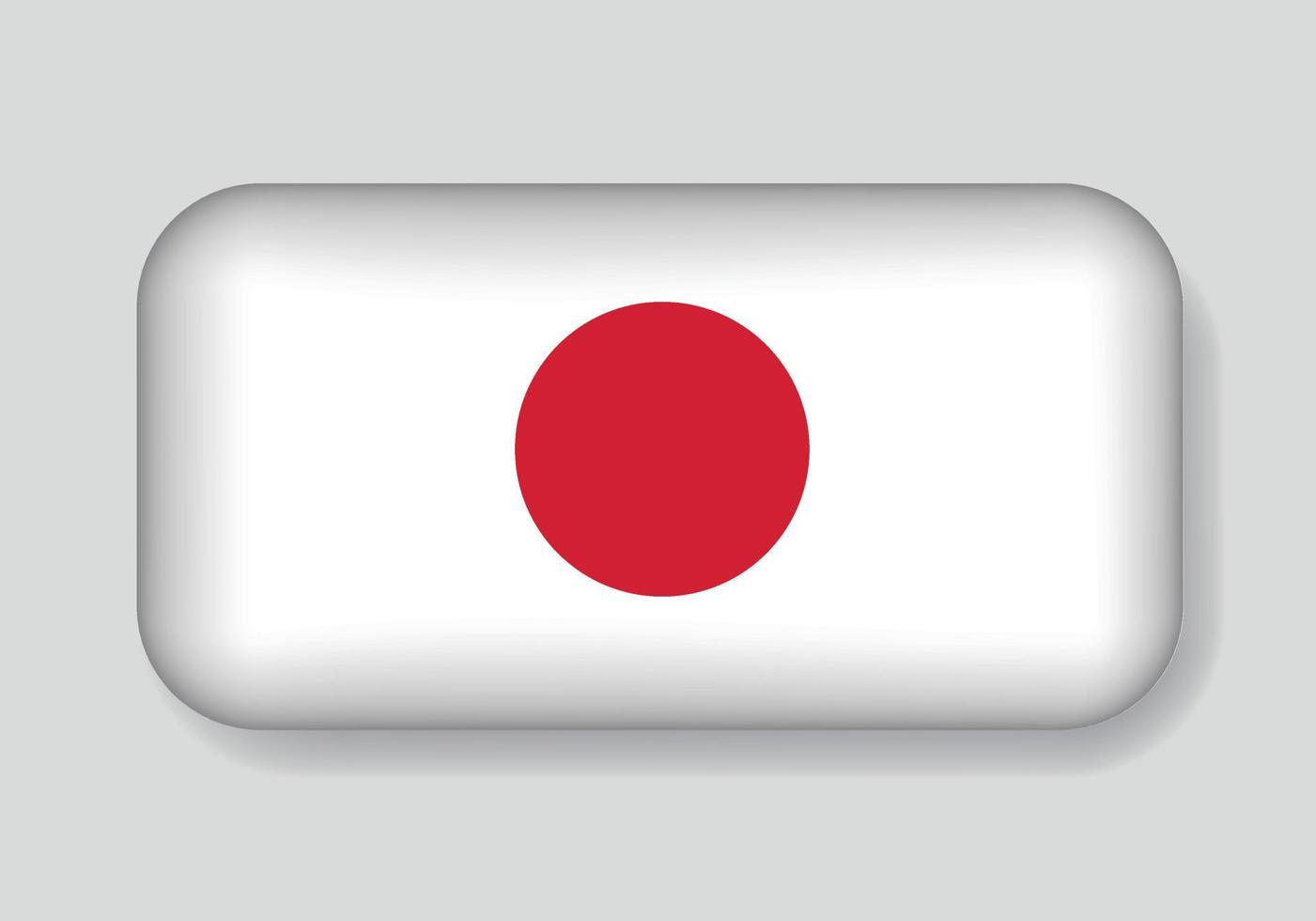 isolado da bandeira vetorial do japão. design de bandeira de ilustração vetorial. vetor