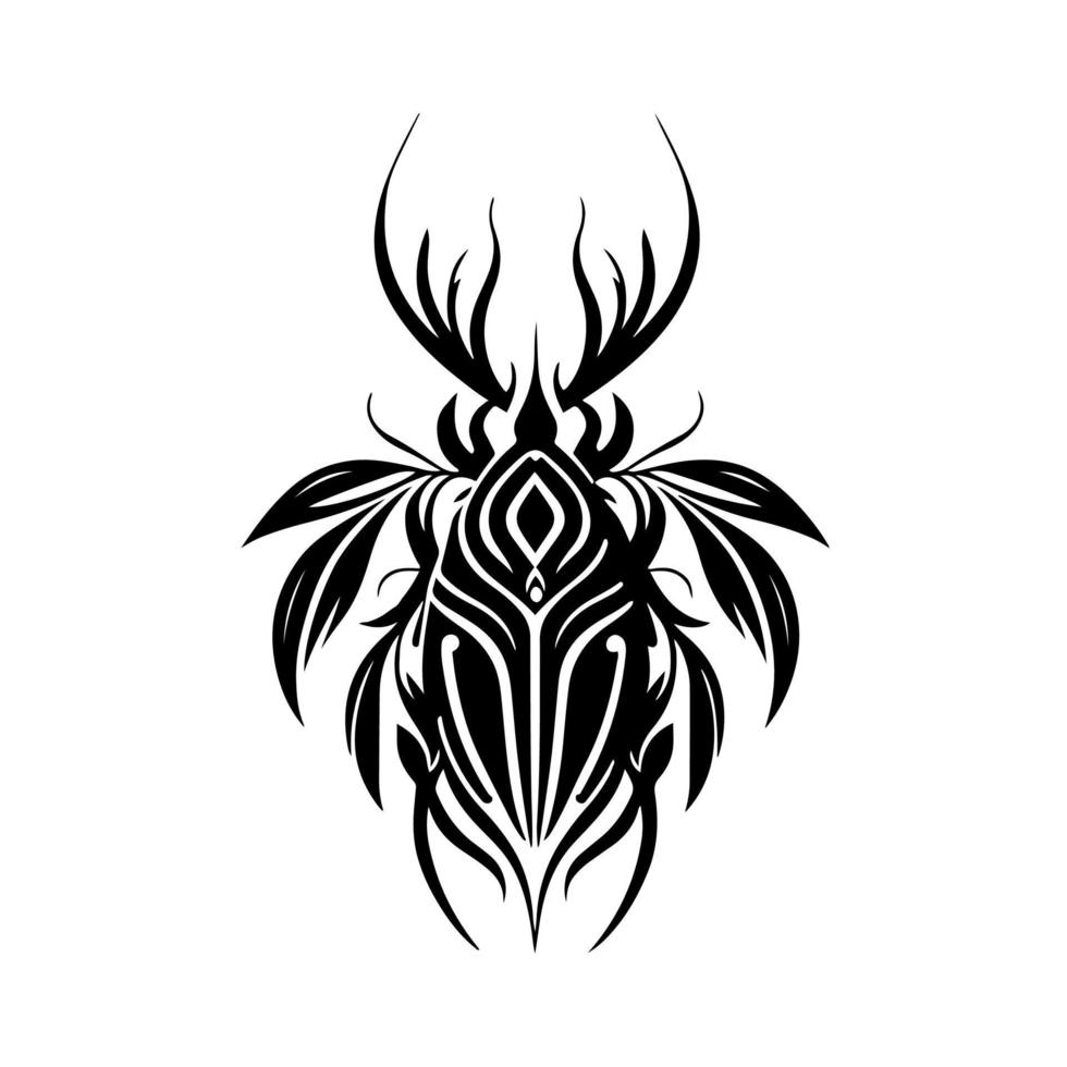bug abstrato e ornamental. ilustração decorativa para tatuagem, logotipo, emblema, bordado, corte a laser, sublimação. vetor