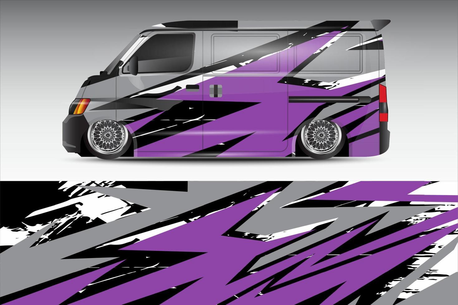 design de vetor de envoltório de carro de corrida para adesivos de vinil de veículos e pintura de adesivos de empresas automotivas