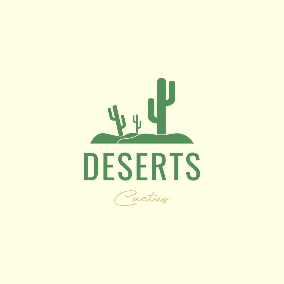 planta deserto cacto saguaro design de logotipo isolado modelo de ilustração de ícone vetorial vetor