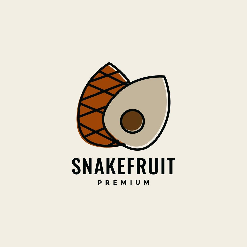 modelo de ilustração de ícone de vetor de design de logotipo colorido de frutas domésticas frescas de cobra