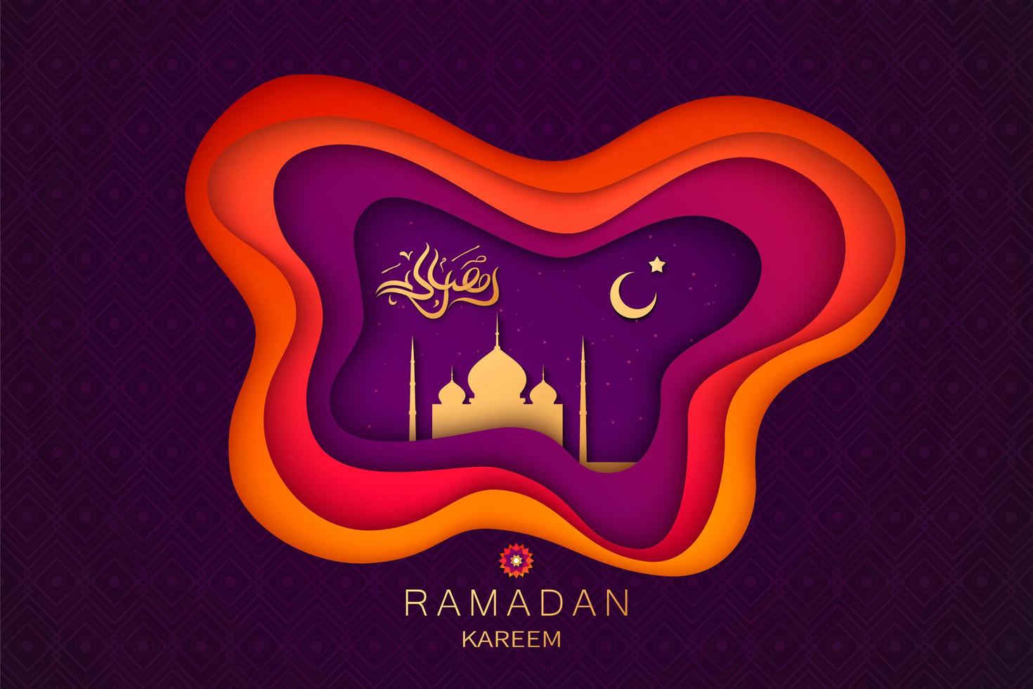 banner horizontal conceito ramadan kareem vetor