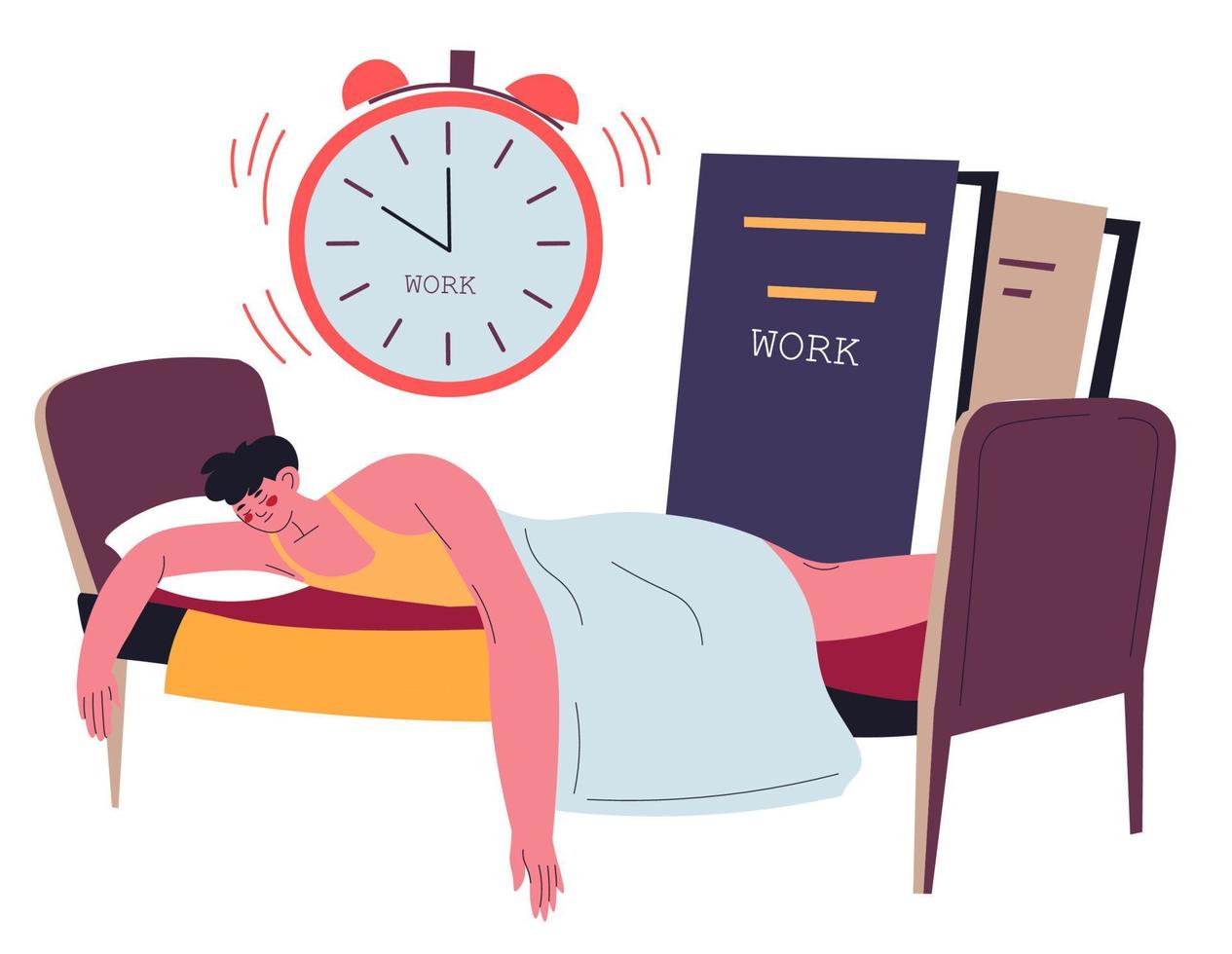 procrastinação e exaustão, dependência do sono vetor