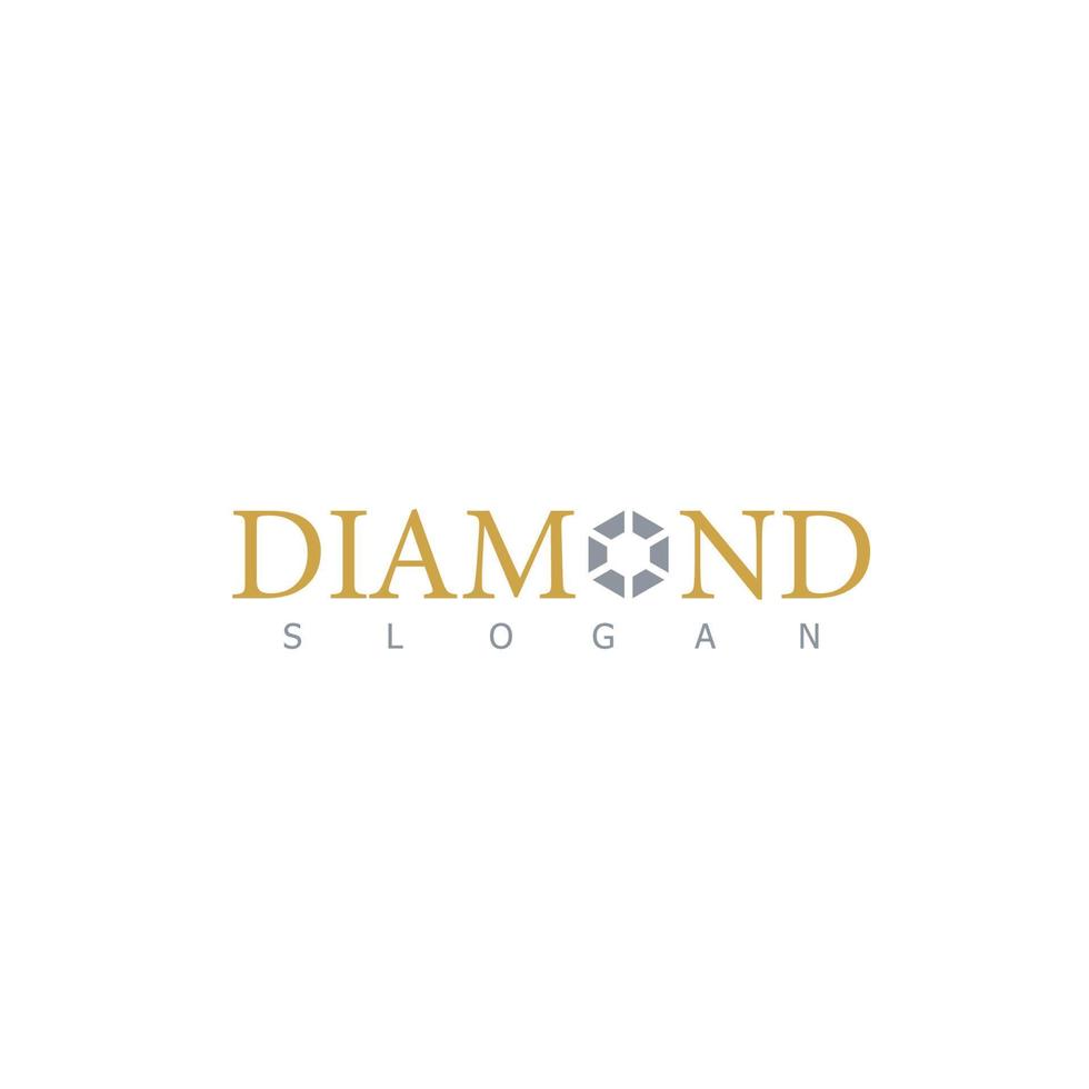 logotipo de diamante marca premium de luxo vetor