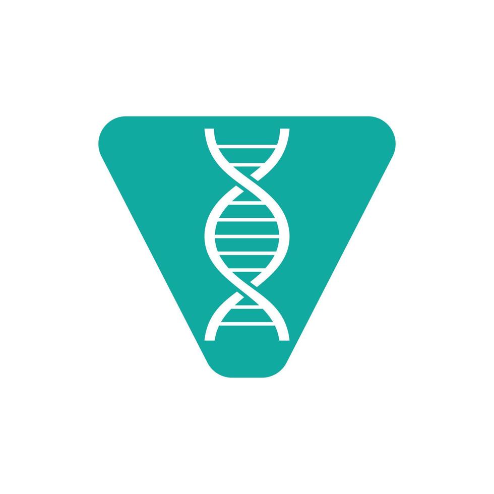 letra inicial v conceito de logotipo dna para modelo de vetor de identidade de biotecnologia, saúde e medicina