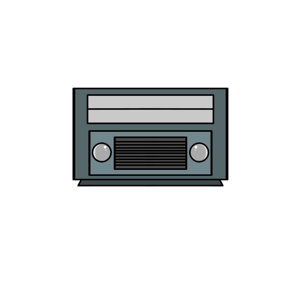 design de ícone de rádio, um ícone simples com um conceito elegante, adequado para sua coleção ou logotipo comercial vetor