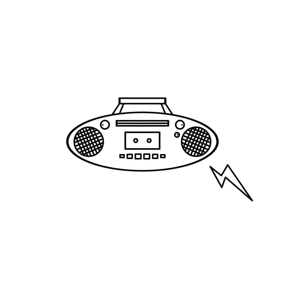 design de ícone de rádio, um ícone simples com um conceito elegante, adequado para sua coleção ou logotipo comercial vetor