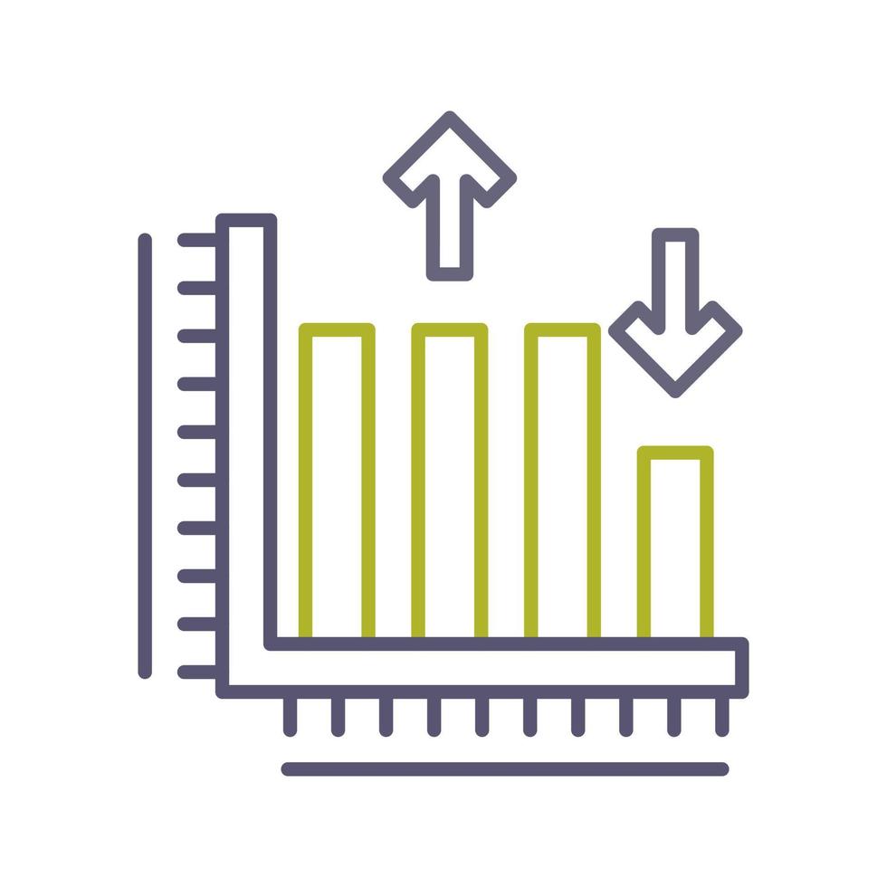ícone de vetor de gráfico de barras