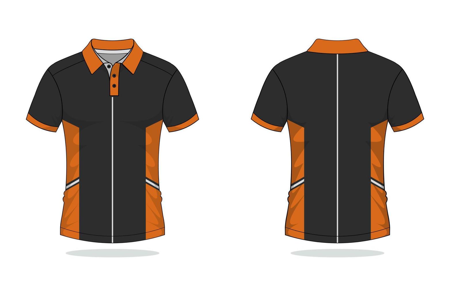 camiseta pólo design, modelo laranja vetor