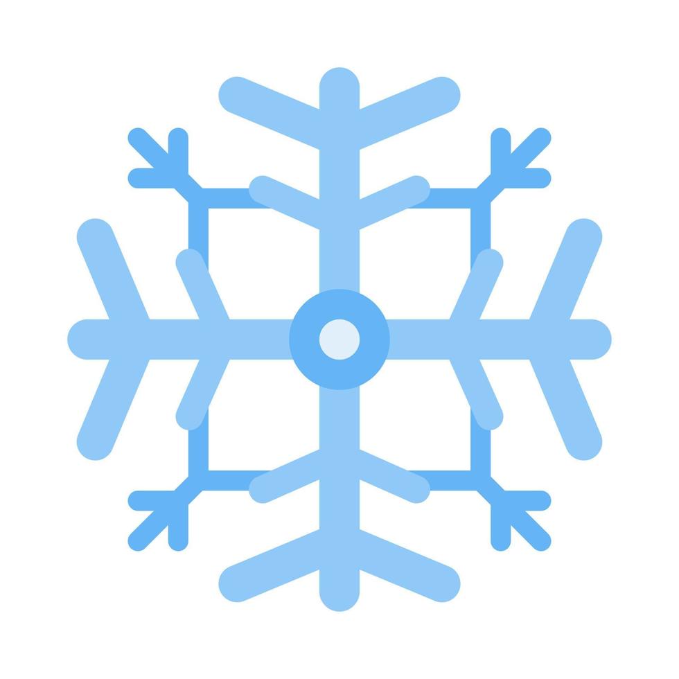 ícone de floco de neve em vetor de estilo plano, ícone de neve, ícone de inverno