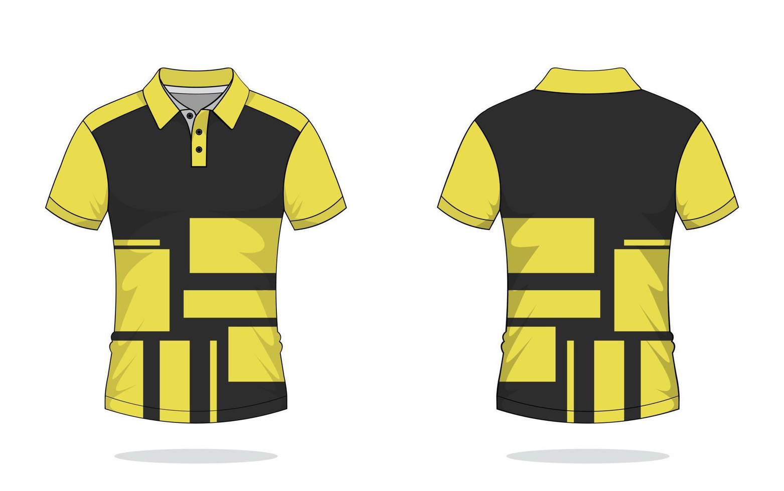 design de polo de camiseta, modelo amarelo vetor