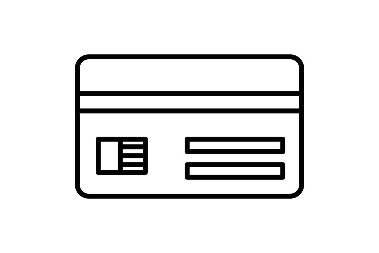 ilustração do ícone do cartão de crédito. estilo de ícone de linha. design vetorial simples editável vetor