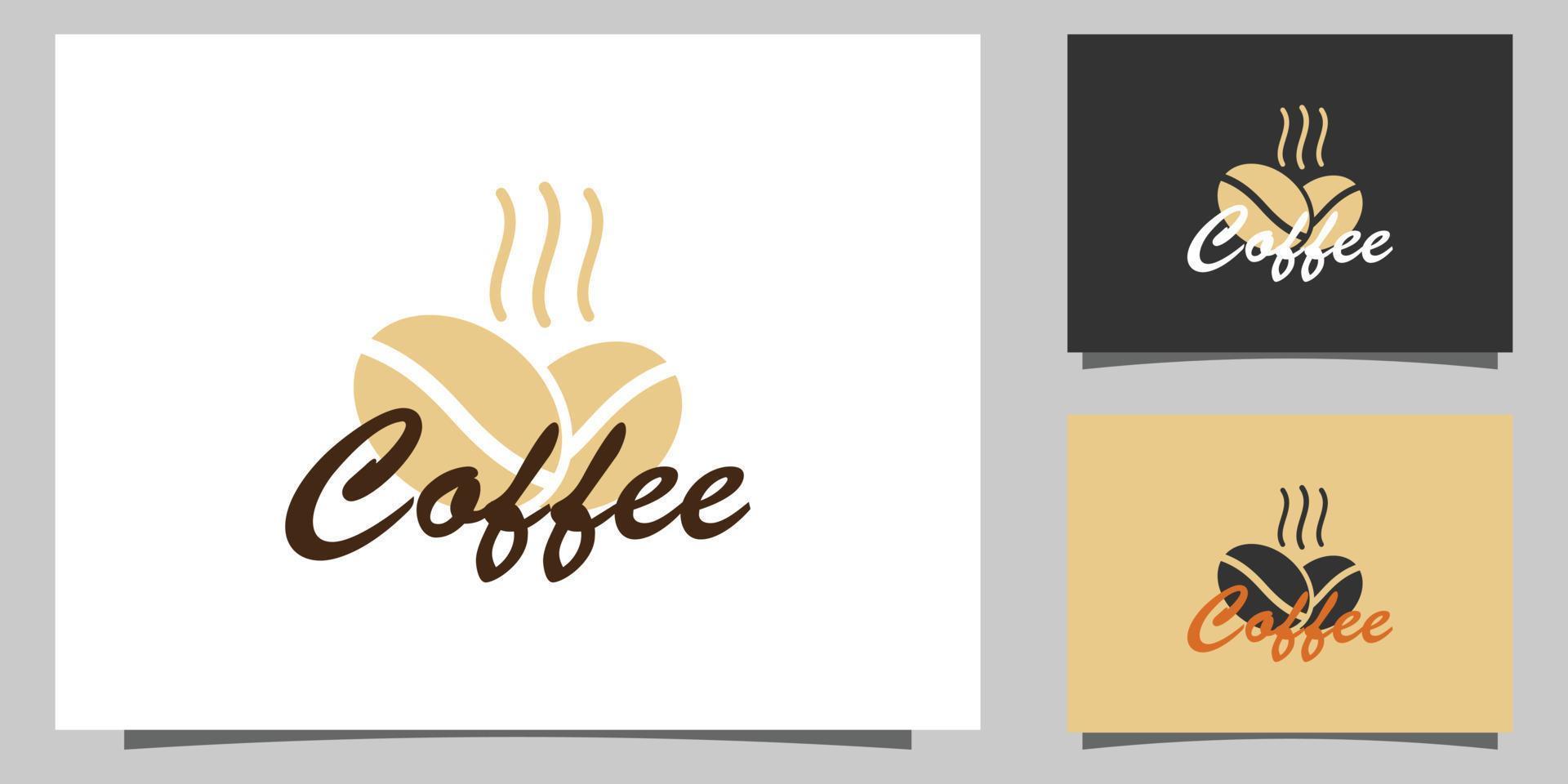 design de logotipo de cafeteria com conceito criativo de vetor