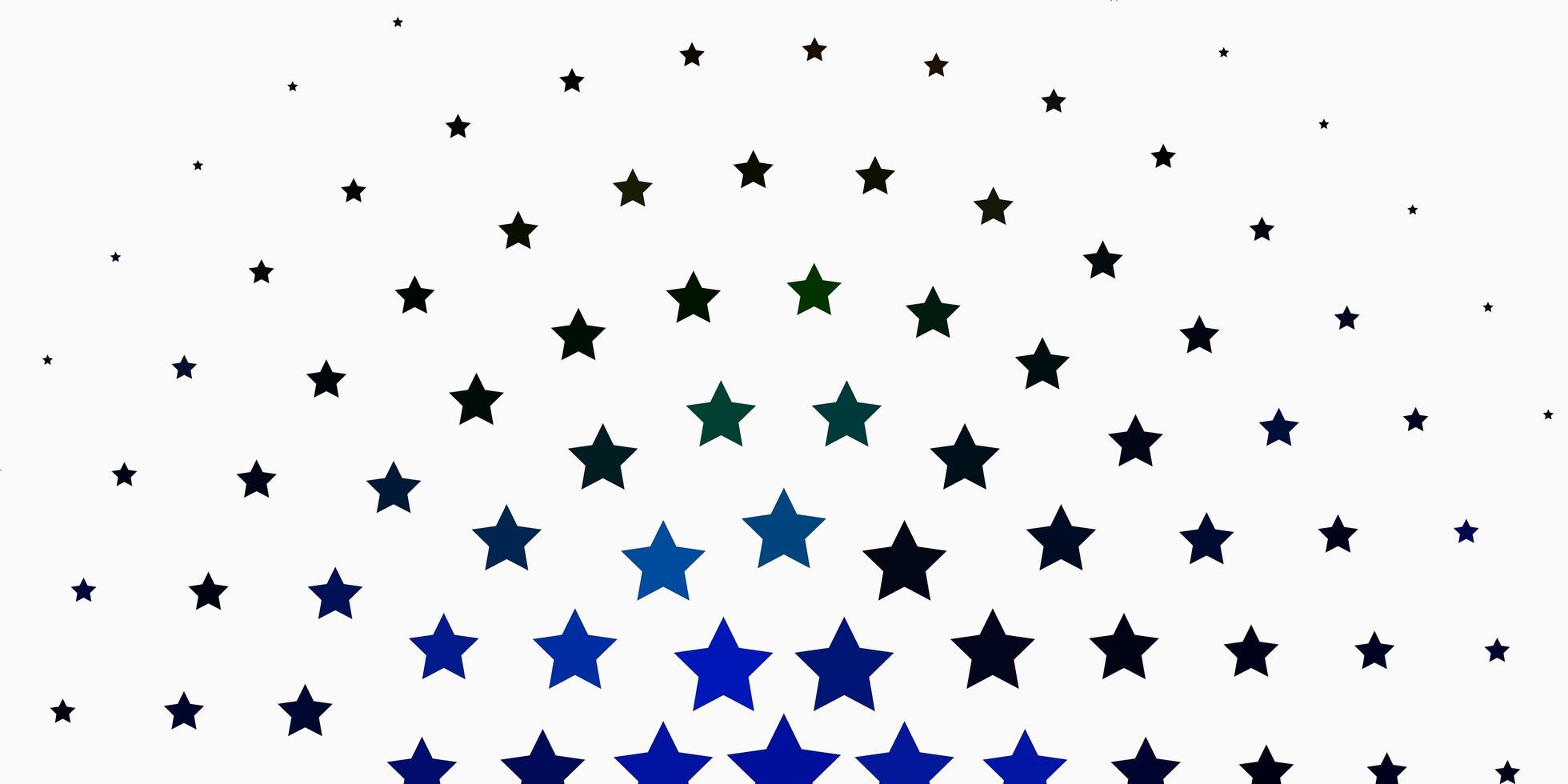 luz de fundo vector multicolor com estrelas pequenas e grandes.