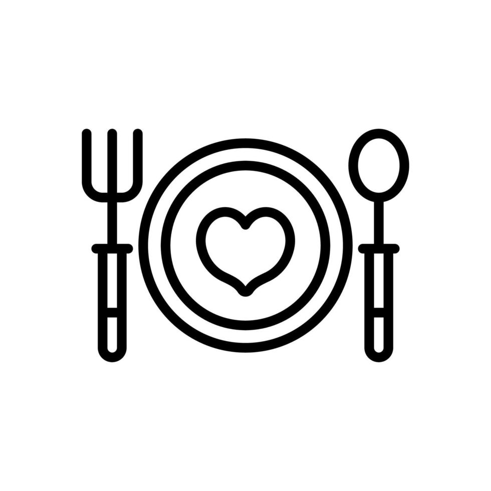 ícone de jantar para seu site, celular, apresentação e design de logotipo. vetor