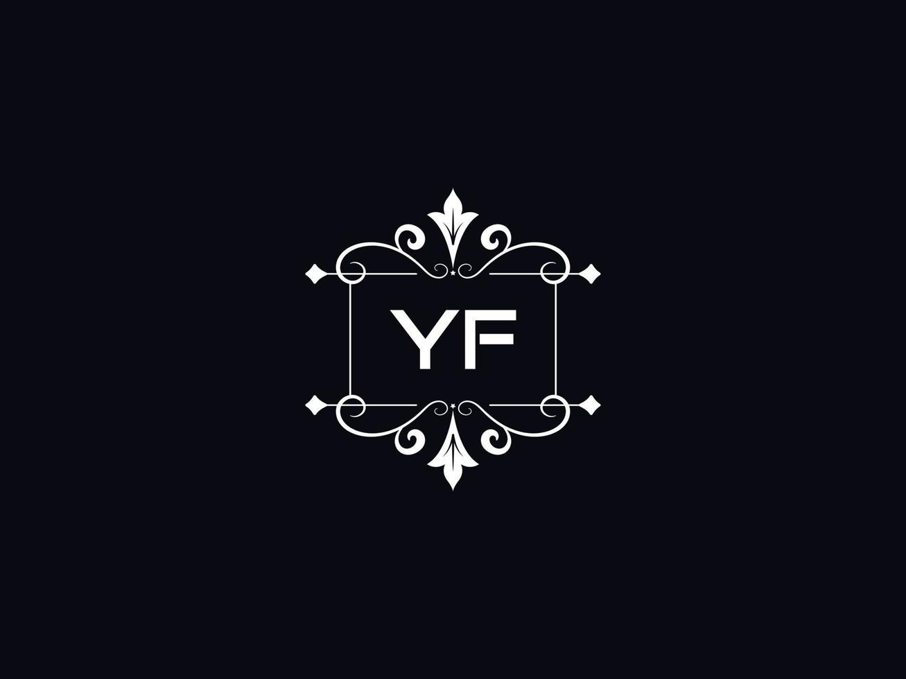 logotipo yf logotipo de luxo, design de letras do logotipo abstrato yf vetor