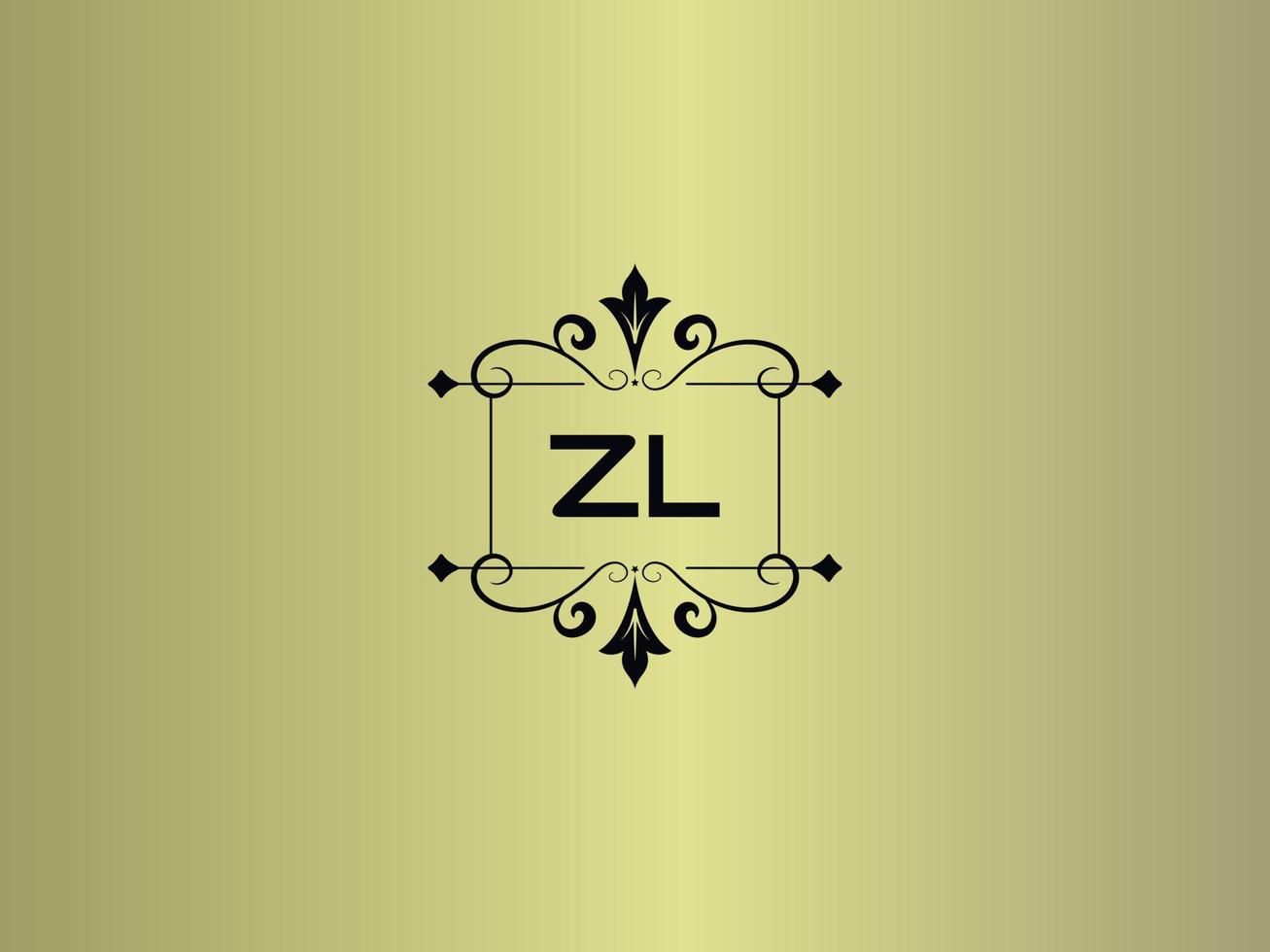 imagem criativa do logotipo zl, design de carta de luxo zl premium vetor