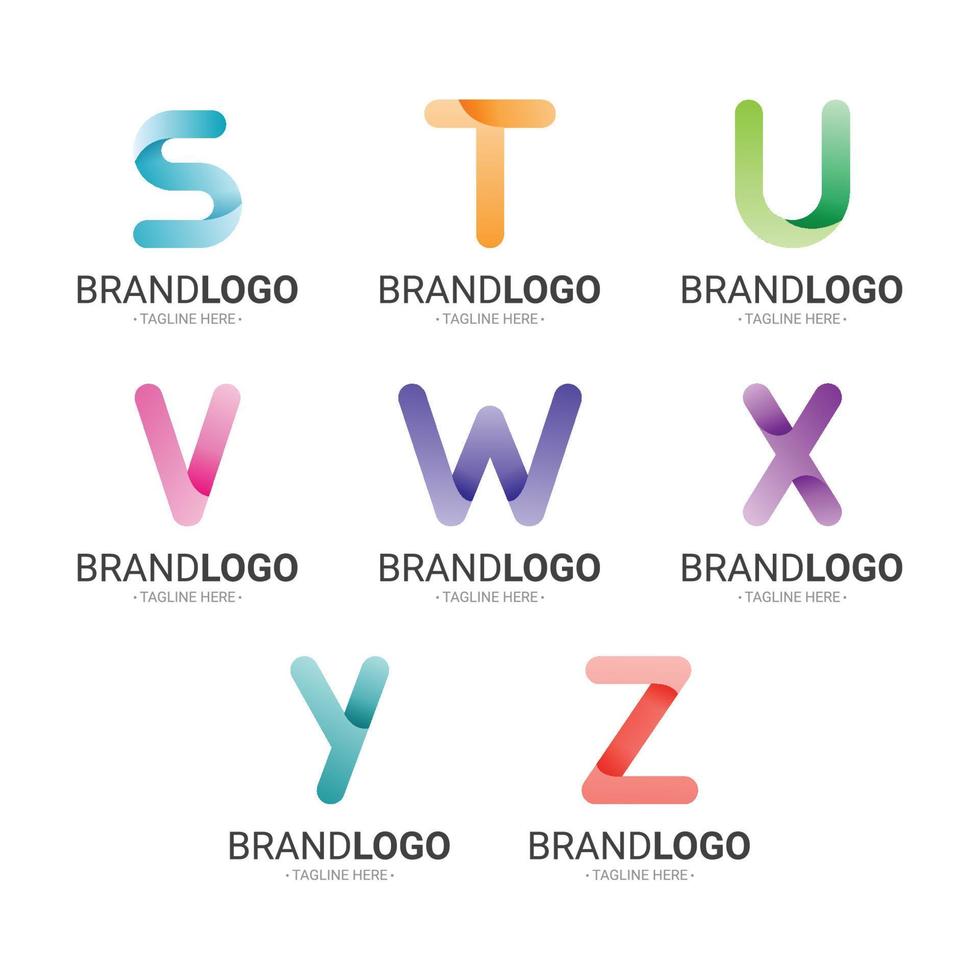 conjunto de alfabetos 3d logos 3 vetor