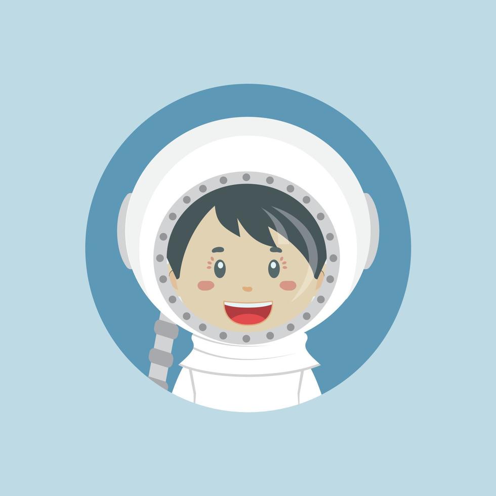 avatar de um personagem astronauta vetor