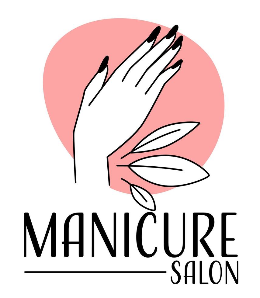 salão de manicure e pedicure, rótulo de podologia ou salão de beleza vetor