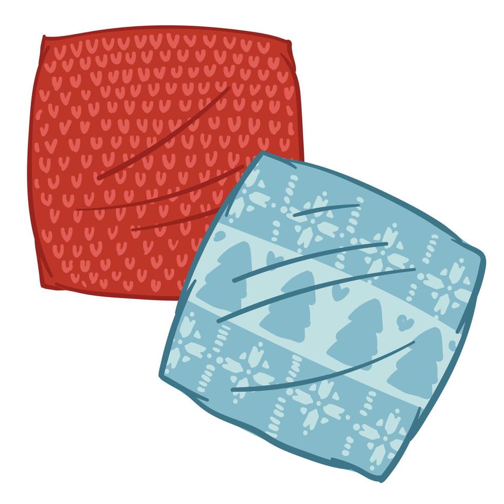 travesseiros ou estojos para almofadas, design de decoração de natal vetor