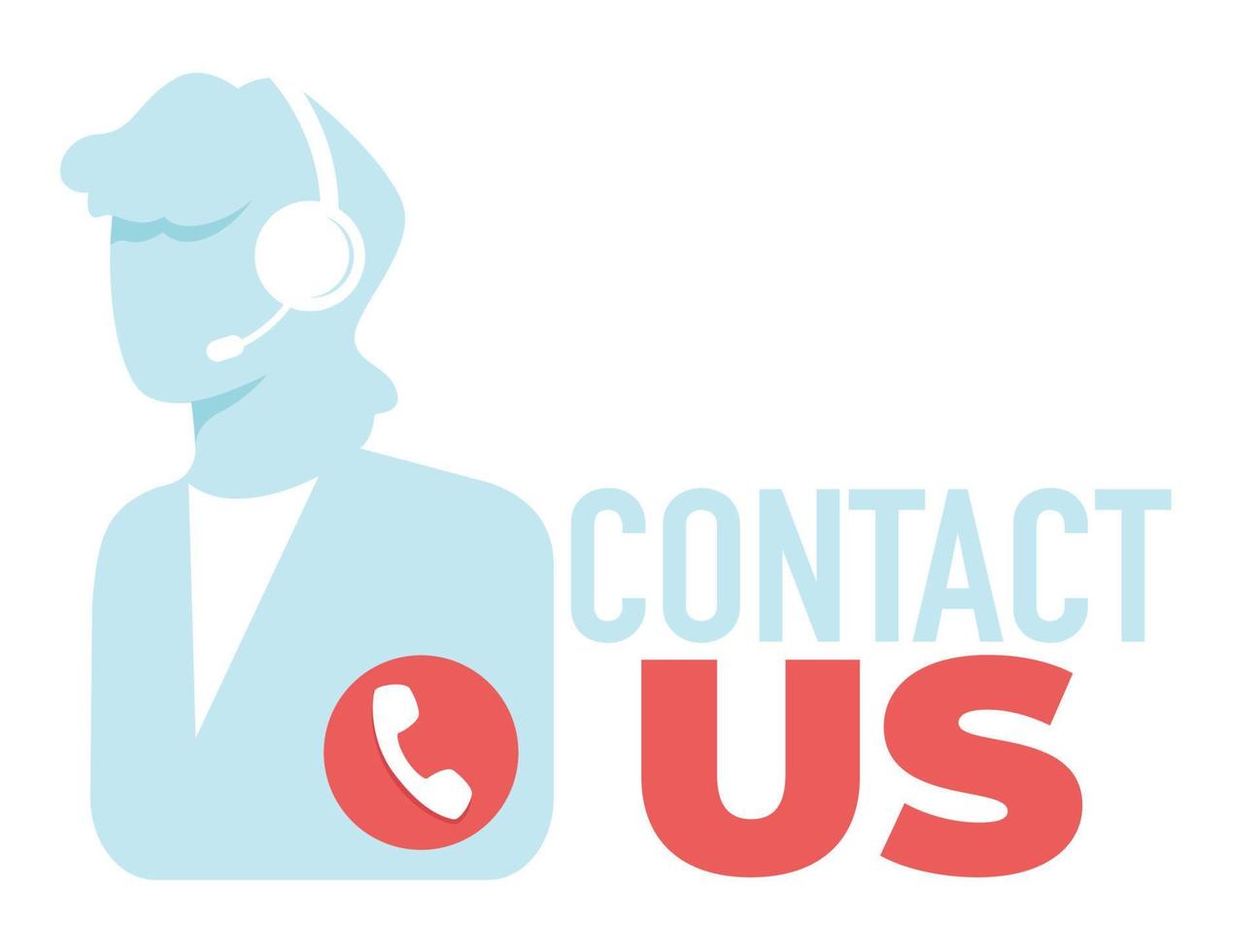 entre em contato conosco, helpdesk com operador, banner de call center vetor