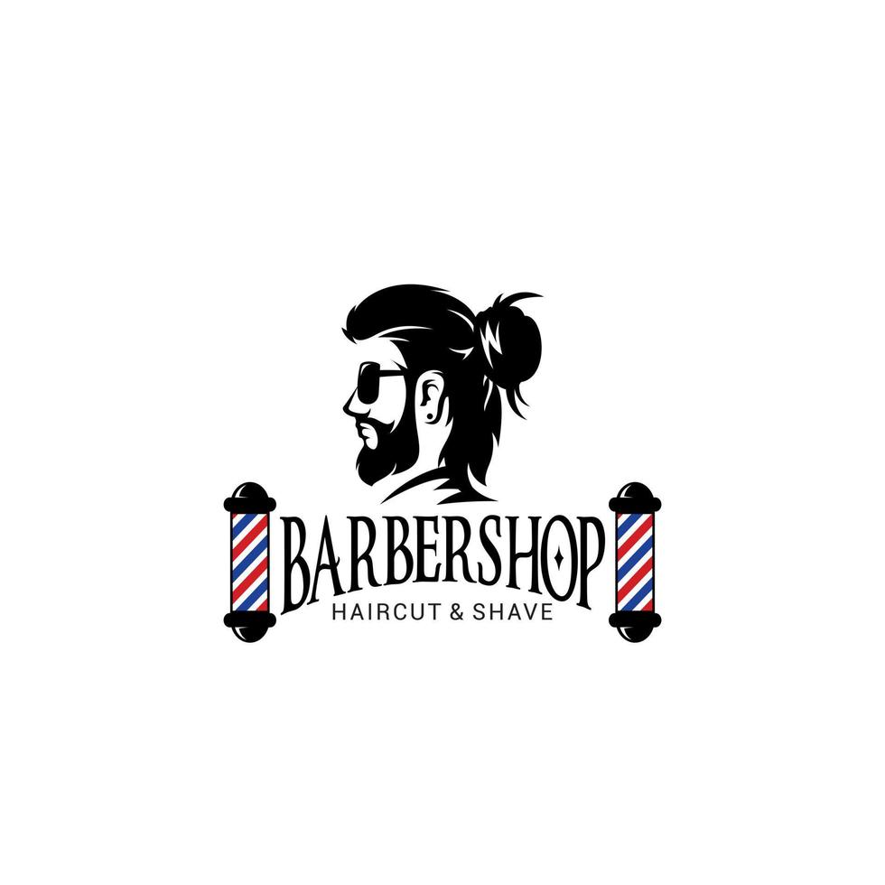 modelo de vetor de logotipo de barbearia