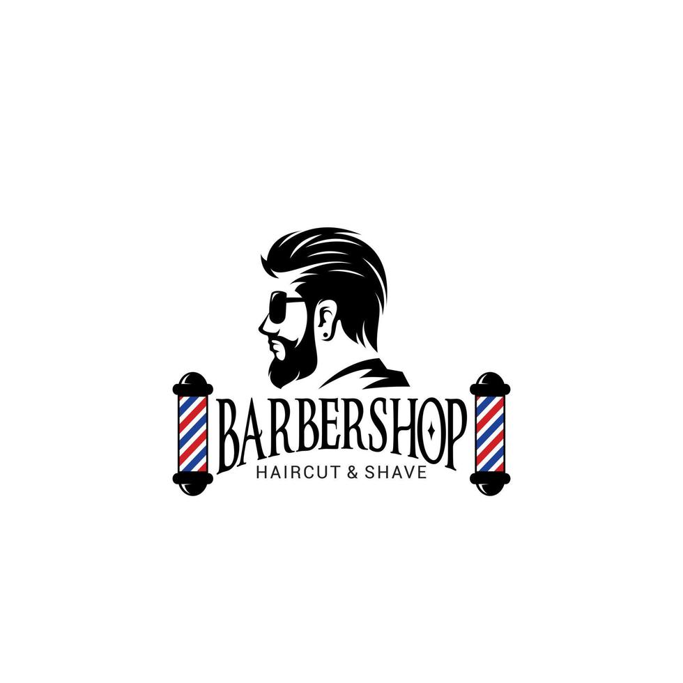 modelo de vetor de logotipo de barbearia