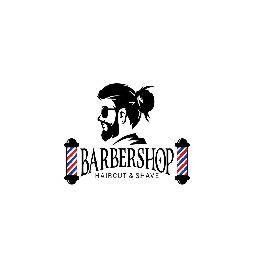 modelo de vetor de logotipo de barbearia