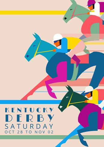 Ilustração do convite do partido de Kentucky Derby vetor