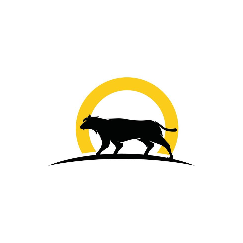 ilustração vetorial de design de logotipo puma vetor
