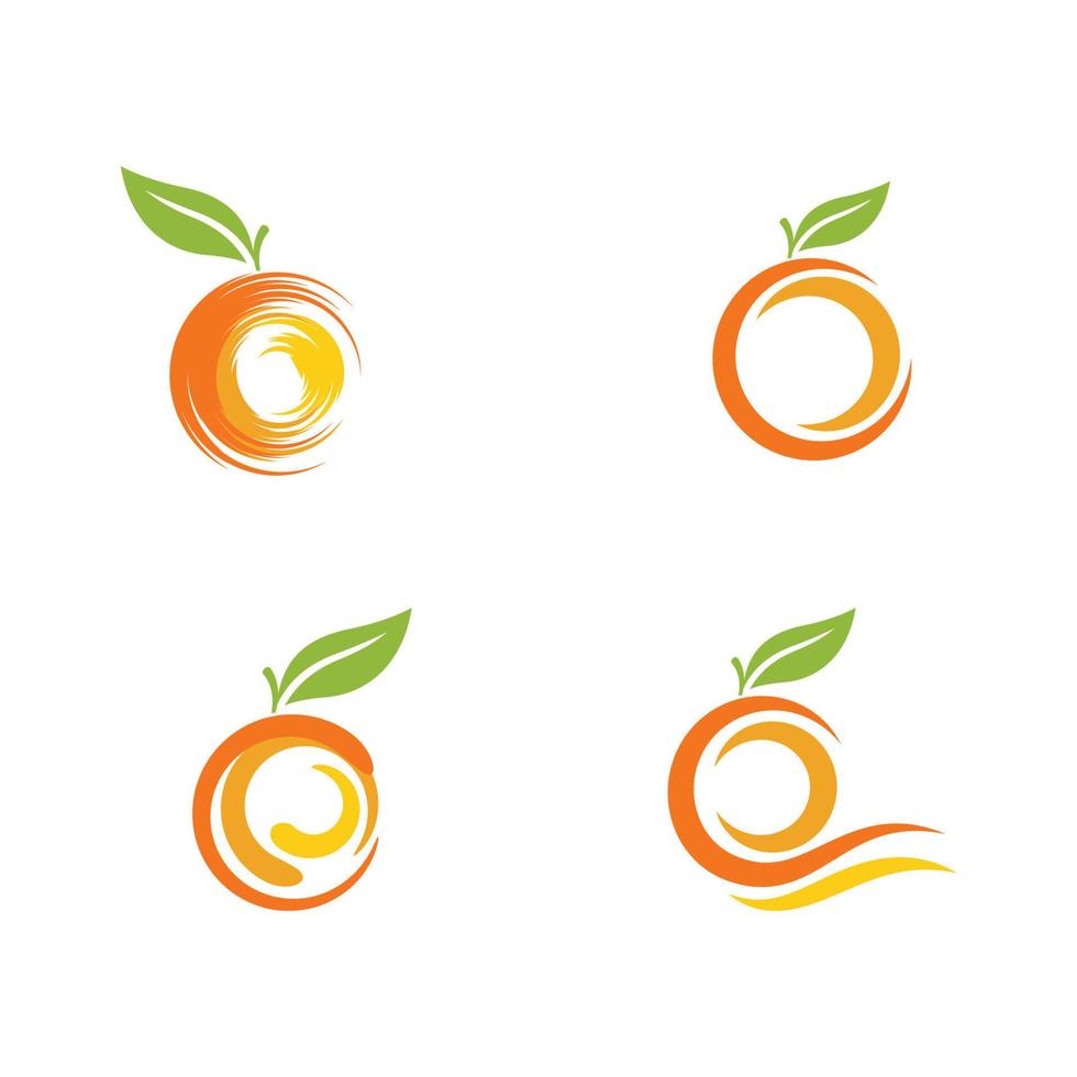 design de logotipo laranja vetor